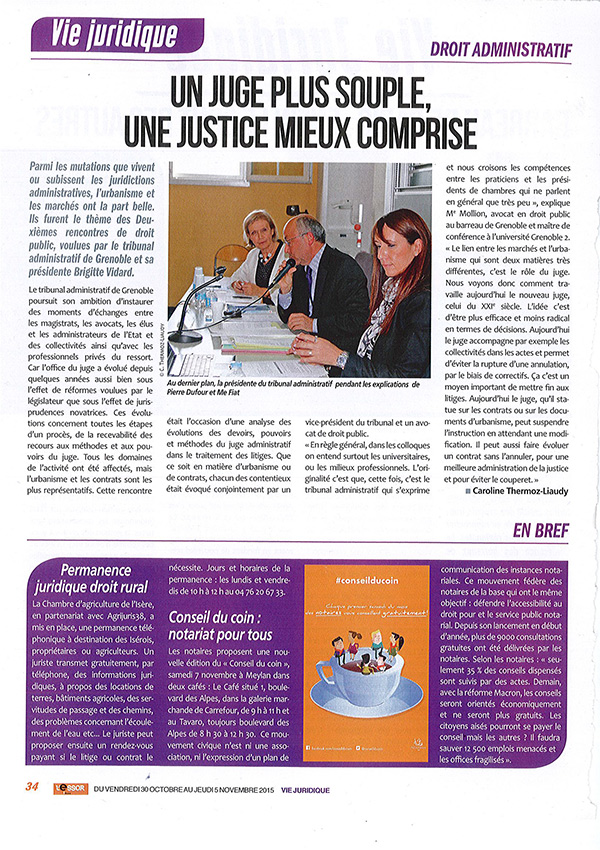 ARTICLE-VIE-JURIDIQUE-12 Novembre 2015